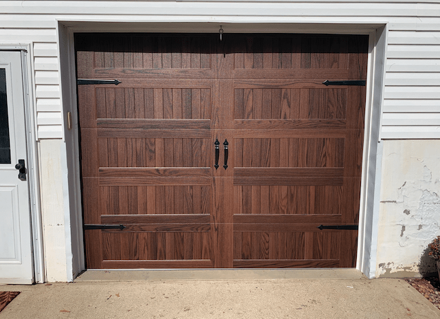wood look garage doors