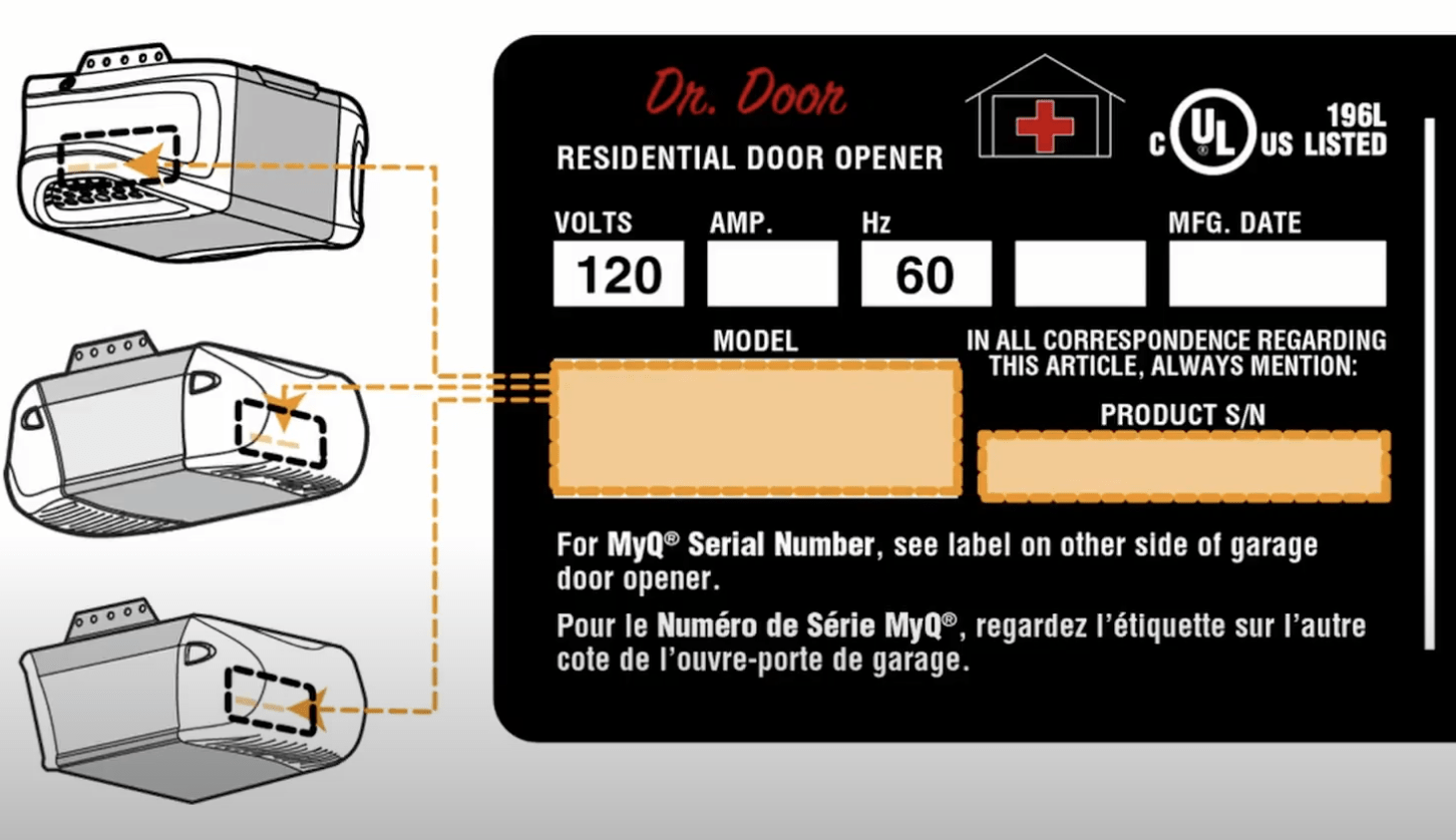 How To Find LiftMaster Opener Model and Serial Number Dr. Door