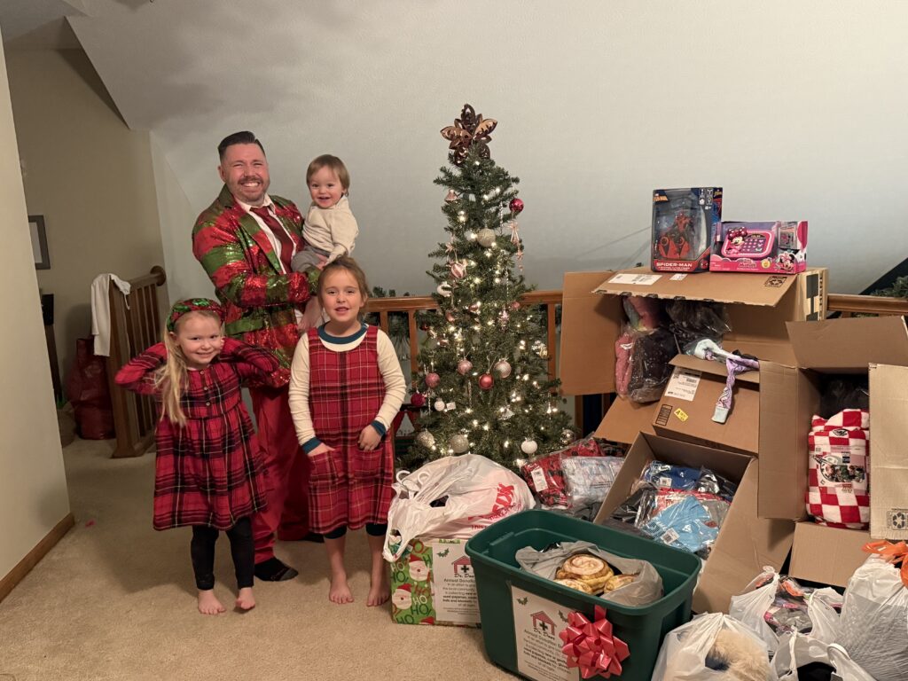 Christmas Family Photo with Dr. Door